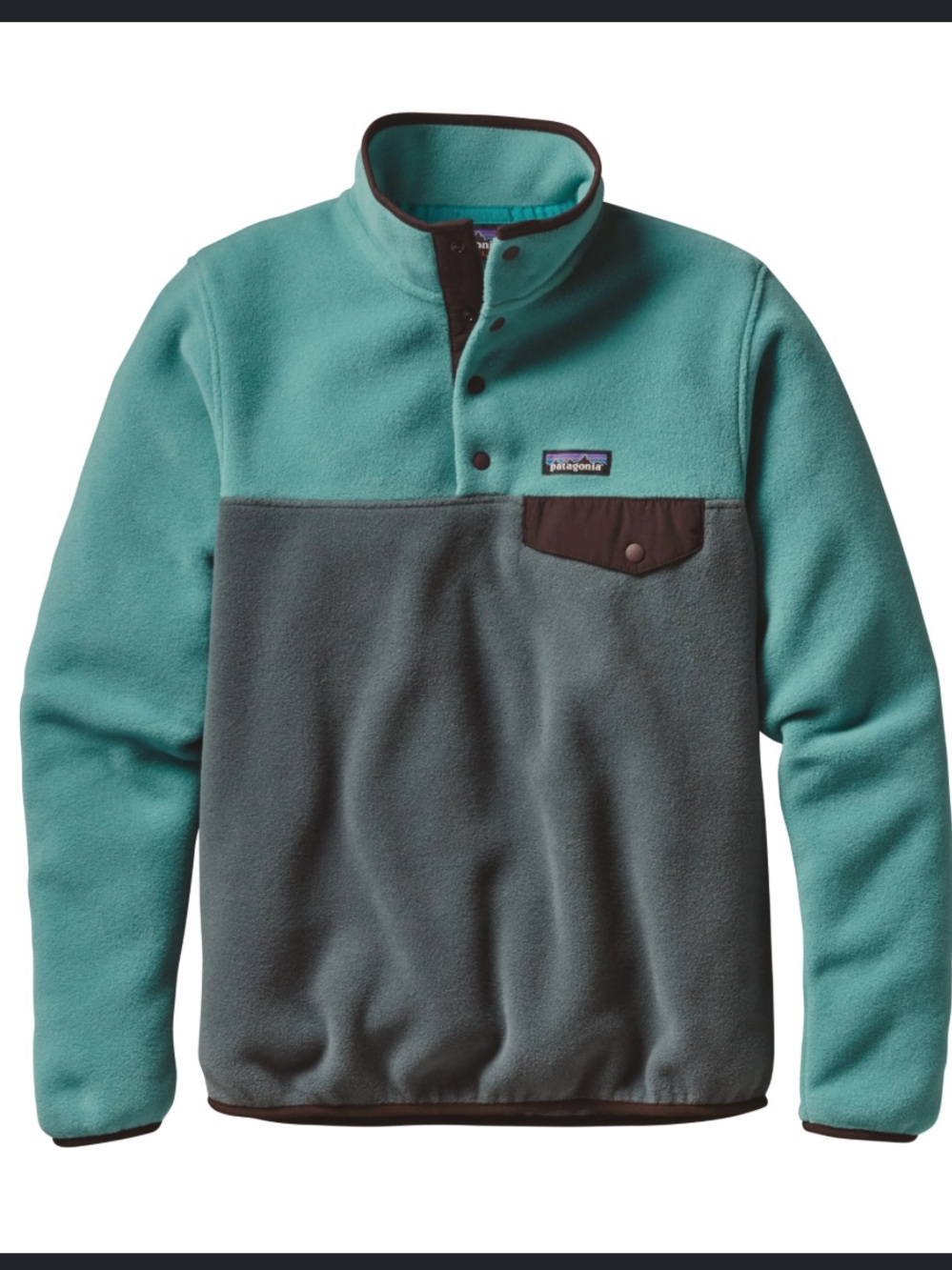 Patagonia Synchilla Snap-T Fleece Pullover | Size L | Teal Colorblock | Preowned